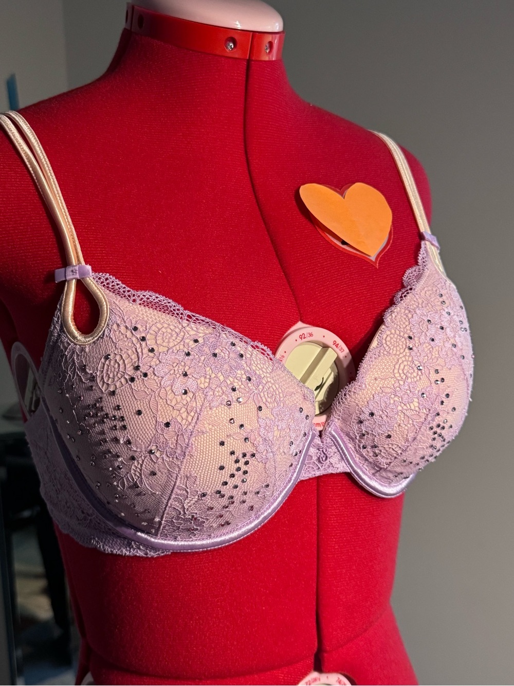 36C Victoria’s Secret Sexy Little Things Lace Embellished Light Purple Bra